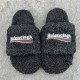 Balenciag* Furry Slides 'Black' Balenciag* Furry Slides 'Black'